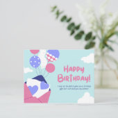 Ik kan je misschien geen verjaardagscadeau geven briefkaart (Staand voorkant)