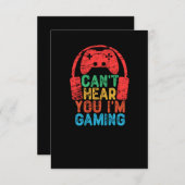 Ik kan je niet horen dat ik aan het spelen ben bedankkaart (Voorkant / Achterkant)