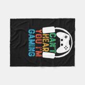 Ik kan je niet horen dat ik aan het spelen ben fleece deken (Voorkant (Horizontaal))