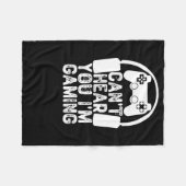 Ik kan je niet horen dat ik aan het spelen ben fleece deken (Voorkant (Horizontaal))