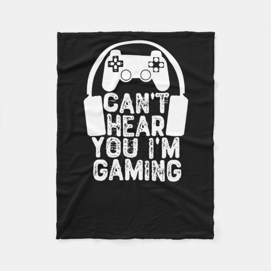 Ik kan je niet horen dat ik aan het spelen ben fleece deken (Voorkant)