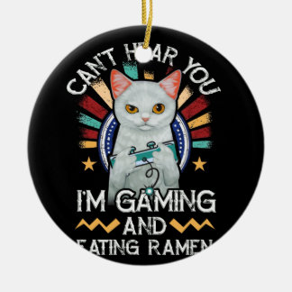 Ik kan je niet horen dat ik een gamingvideokaartje keramisch ornament