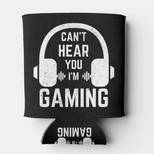 Ik kan je niet horen dat ik gamer ben blikjeskoeler (Achterkant)