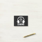 Ik kan je niet horen dat ik gamer ben post-it® notes (Op bureau)