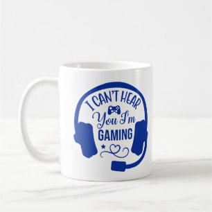 Ik kan je niet horen dat ik gamer T-shirt ben, vid Koffiemok