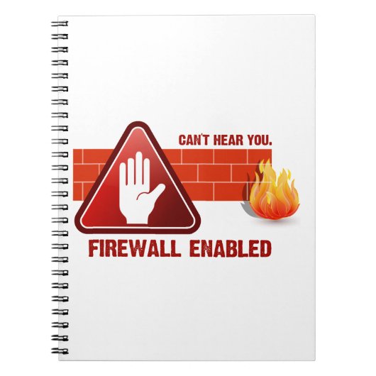 Ik kan je niet horen. Firewall ingeschakeld Notitieboek (Voorkant)