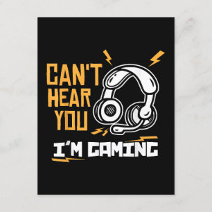 Ik kan je niet horen Ik ben aan het Gamen - Gamer Informatiekaartje