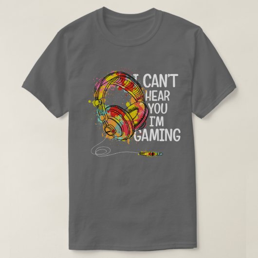 Ik kan je niet horen IM Gaming shirt Gaming Headse (Design voorkant)