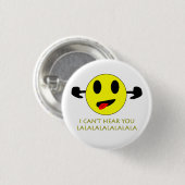 Ik kan je niet horen, oren stekker ronde button 3,2 cm (Voorkant /achterkant)