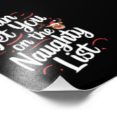 Ik kan je op de Naughty List krijgen, grappige ker Foto Afdruk (Hoek)