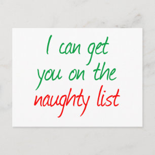 Ik kan je op de Naughty List zetten Briefkaart