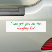 Ik kan je op de Naughty List zetten Bumpersticker (Op auto)