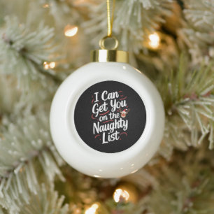 Ik Kan Je Op De Stoute Lijst Krijgen Grappige Kers Keramische Bal Ornament