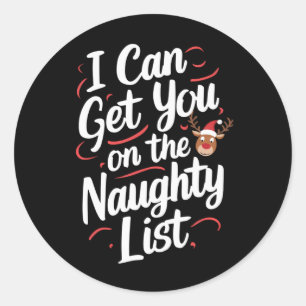 Ik Kan Je Op De Stoute Lijst Zetten Grappig Kerstf Ronde Sticker
