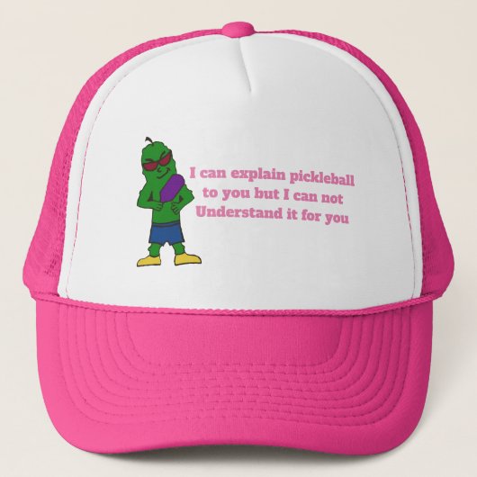 Ik kan je pickleball uitleggen trucker pet (Voorkant)