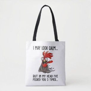 Ik kan kalm kijken, maar in mijn hoofd heb ik je 3 tote bag