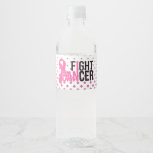 Ik kan kanker bestrijden - Bewustmakingsflesje Waterfles Etiket