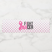 Ik kan kanker bestrijden - bewustzijn waterfles waterfles etiket (Enkel label)