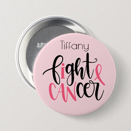 (Ik kan) kanker ondersteuningsknop Ronde Button 7,6 Cm (Voorkant /achterkant)
