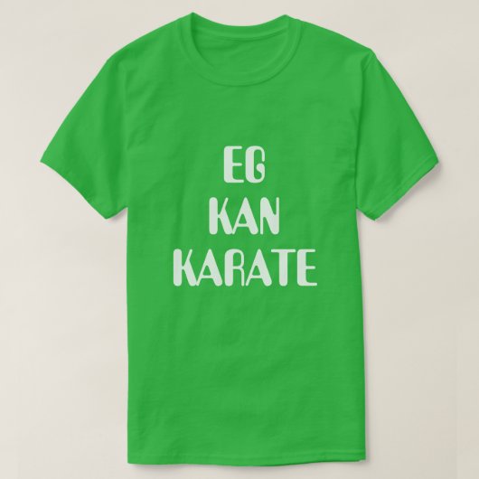 Ik kan karaat in Noors groen T-shirt (Design voorkant)