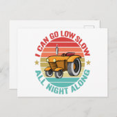 Ik kan langzaam heel de nacht rondom de grappige T Briefkaart (Voorkant / Achterkant)