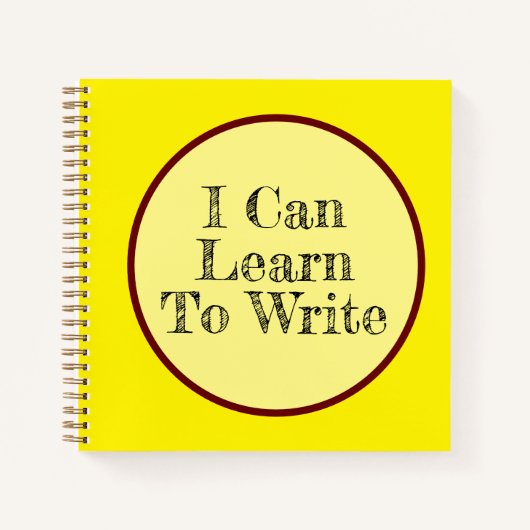 Ik kan leren om spiraal Notitieboek te schrijven (Voorkant)