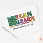 Ik kan leren - Rechthoek Sticker (Envelop)