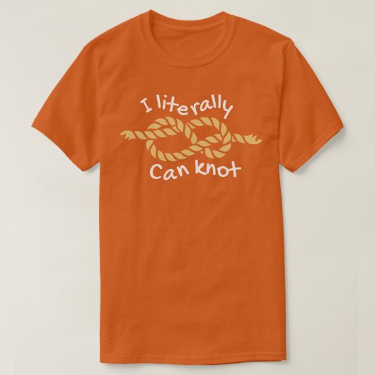 Ik kan letterlijk knopen II T-shirt (Design voorkant)