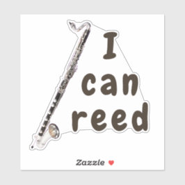 Ik kan lezen: basklarinet sticker