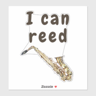 Ik kan lezen: saxofoon sticker