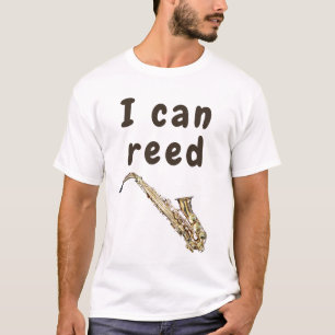 Ik kan lezen: saxofoon t-shirt