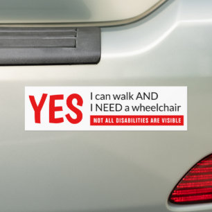 Ik Kan Lopen Ambulante Rolstoel Gebruikers Bewustw Bumpersticker