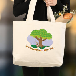 Ik kan maar één crisis tegelijk aan grote tote bag