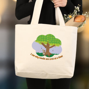 Ik kan maar één crisis tegelijk aan grote tote bag