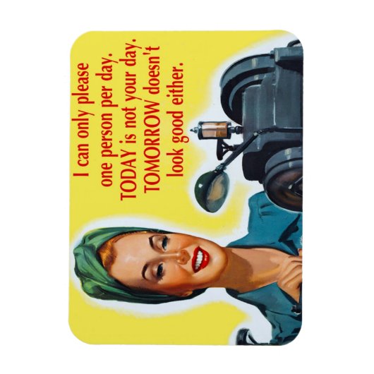 Ik kan maar één persoon per dag magneet behagen (Verticaal)