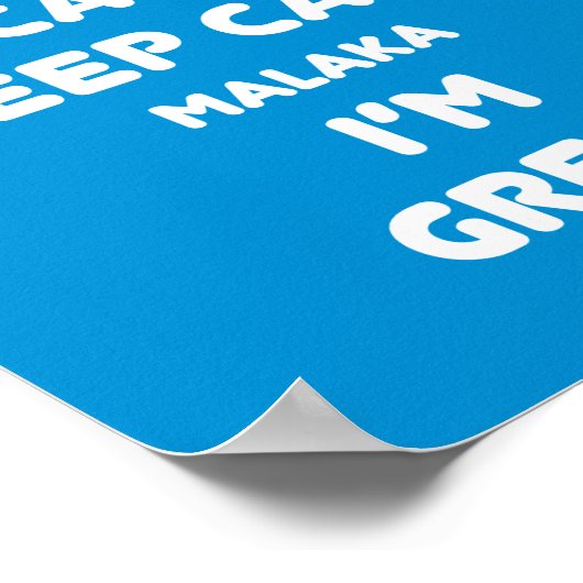 Ik kan Malaka niet kalmeren... Poster (Hoek)