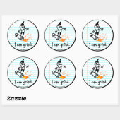 Ik kan malen. ronde sticker (Vel)