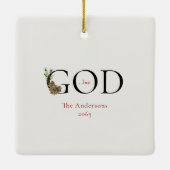 Ik kan me alleen de gewoonte voorstellen, maar God Keramisch Ornament (Achterkant)