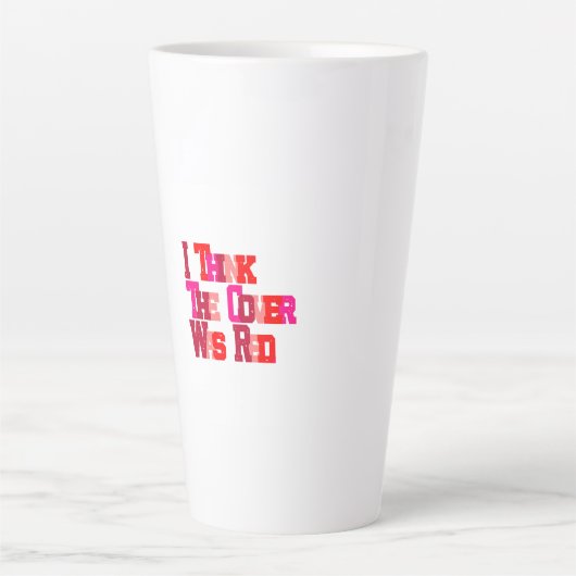 Ik kan me de titel niet herinneren, maar... latte mok (Voorkant)