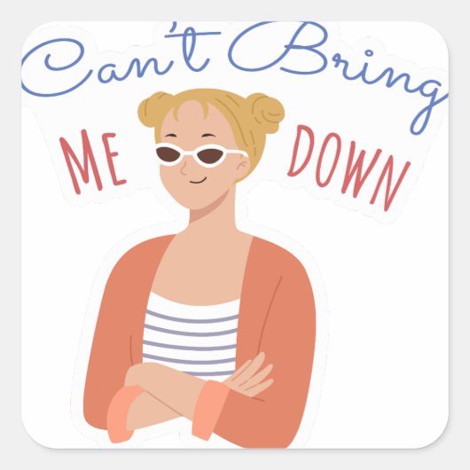 Ik kan me niet neerhalen vierkante sticker (Voorkant)