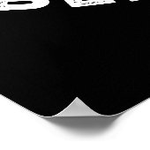 Ik kan me niet schamel voelen, drum donker BG Poster (Hoek)