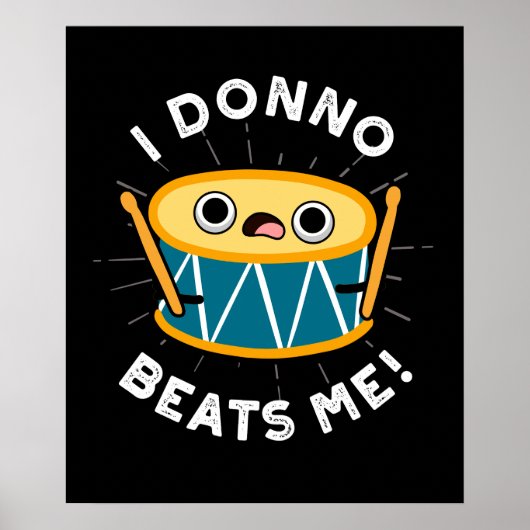 Ik kan me niet schamel voelen, drum donker BG Poster (Voorkant)