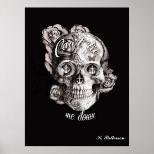 Ik kan me niet stropdassen op het Nautical Skull P Poster