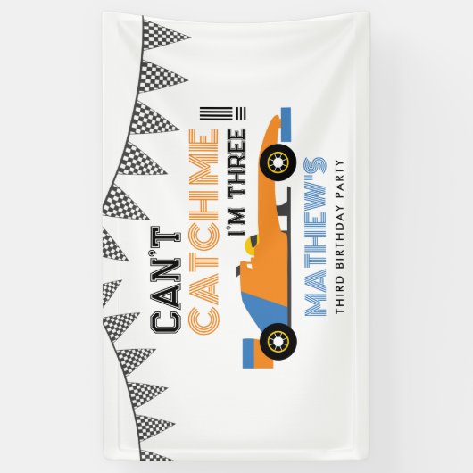 Ik kan me niet vangen... ik ben drie-racks-auto-3- spandoek (Verticaal)