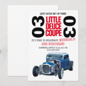 Ik kan me niet vangen... ik ben drierige uitnodigi kaart (Voorkant / Achterkant)