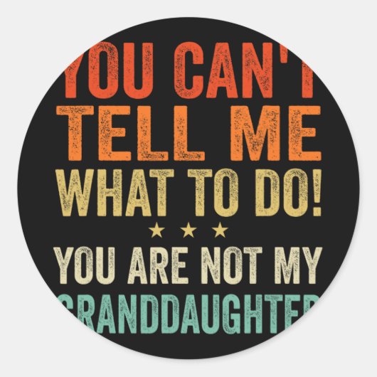 Ik kan me niet vertellen wat ik moet doen, je bent ronde sticker (Voorkant)