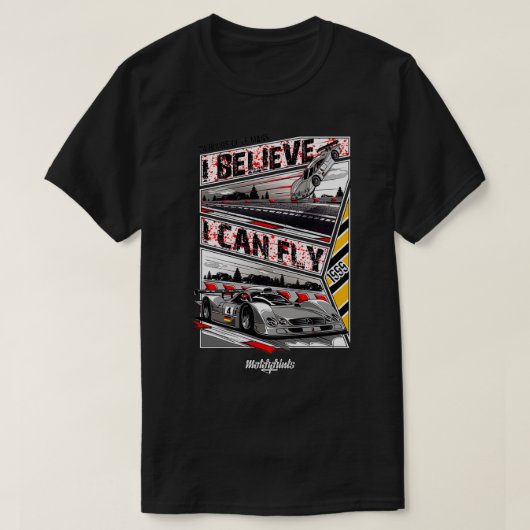 Ik kan met CLK GTR wit vliegen T-shirt (Design voorkant)