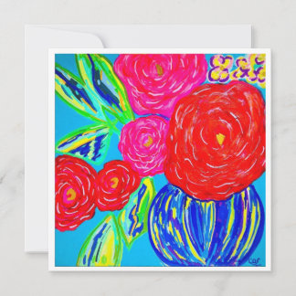 Ik kan mezelf bloemen Briefkaart schilderen