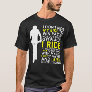 Ik kan mijn bike niet naar de rails trekken en ik t-shirt