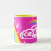 "Ik kan mijn dromen vervullen" motivatie roze mok (Center)